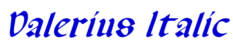 Valerius Italic font
